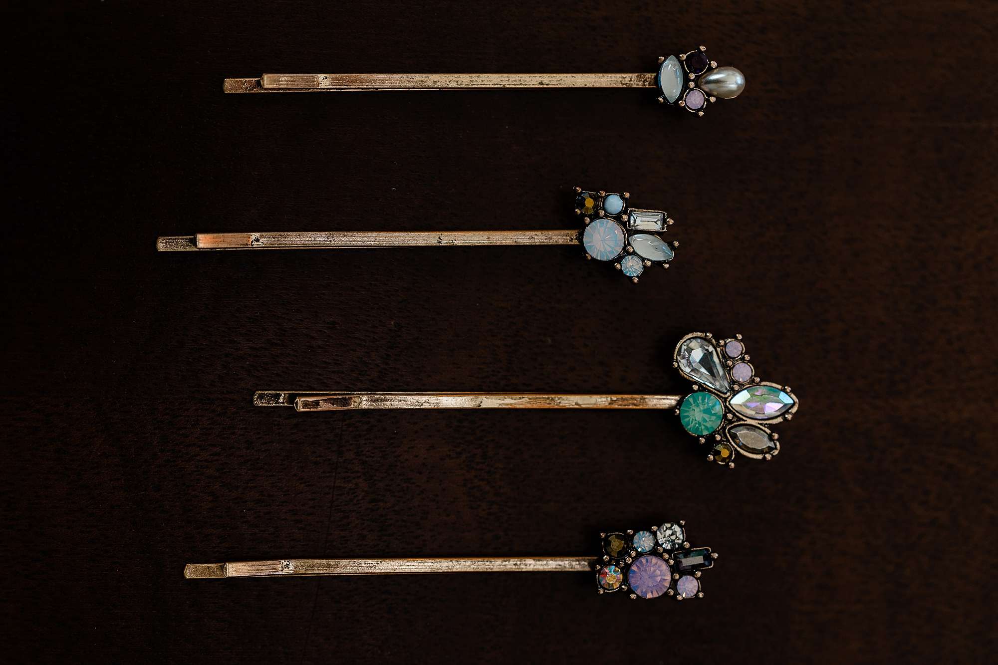 four wedding hair bobby pins