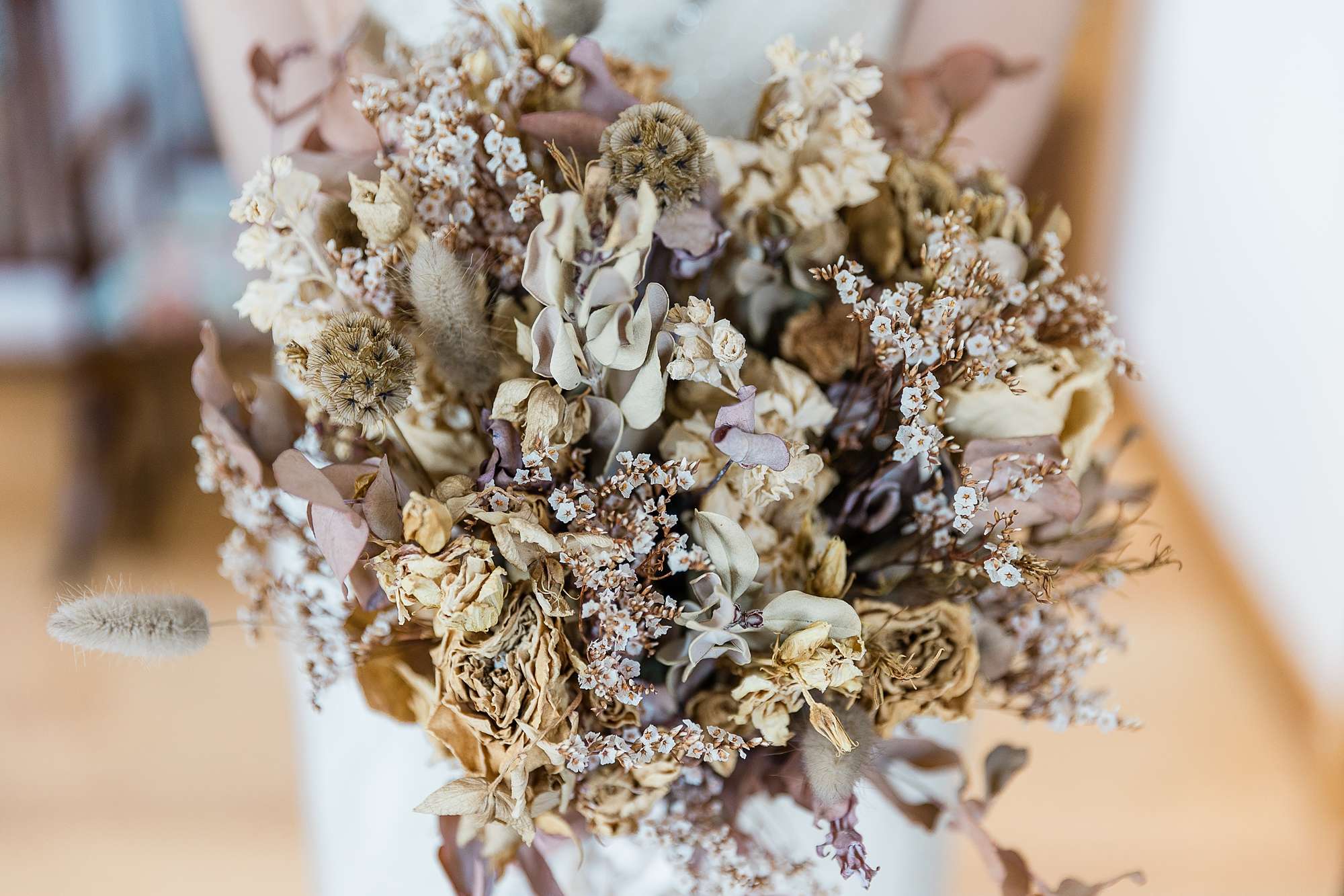 dried floral wedding bouquet