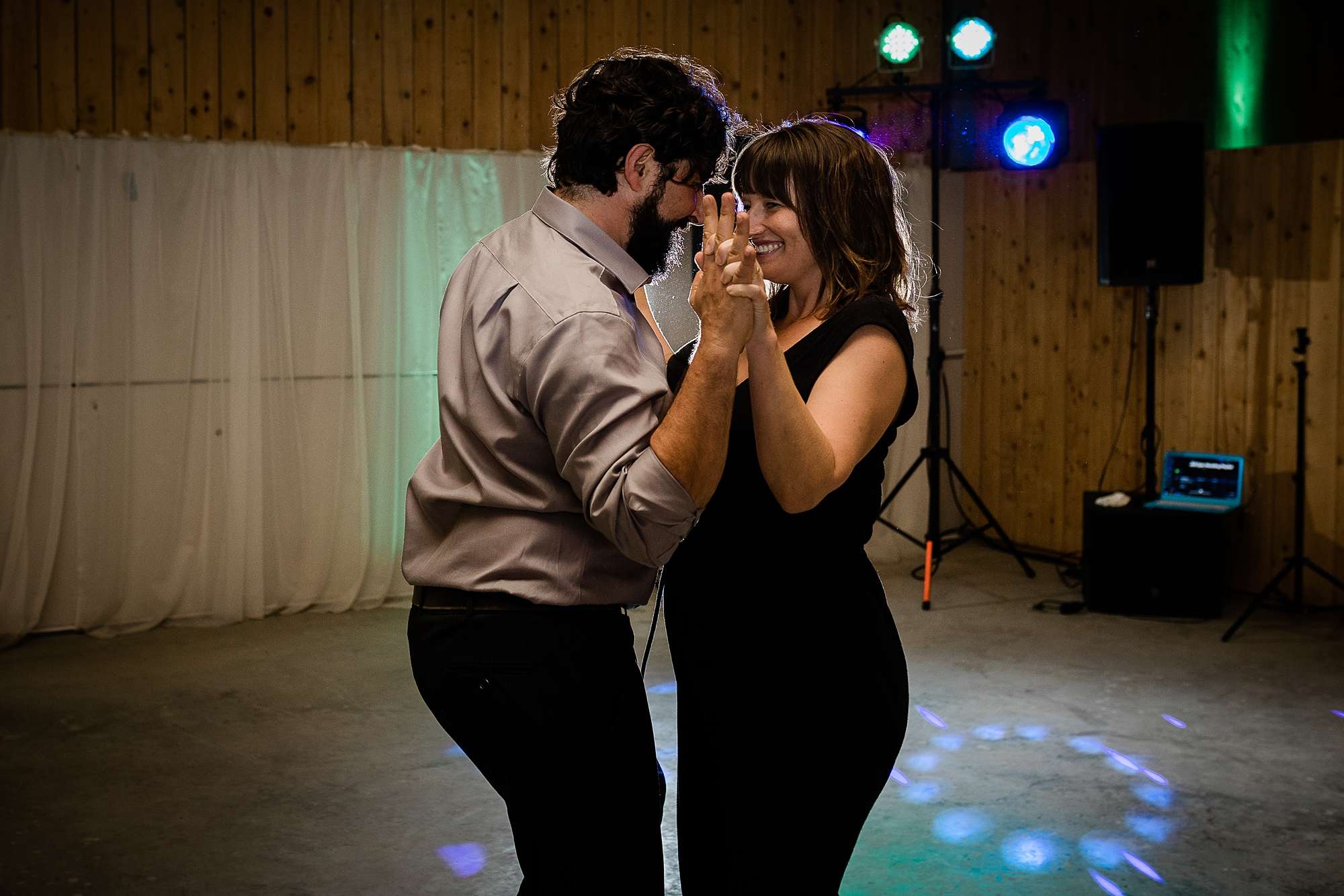 wedding guests  dancing at a wedding at Carrick Castle Estate