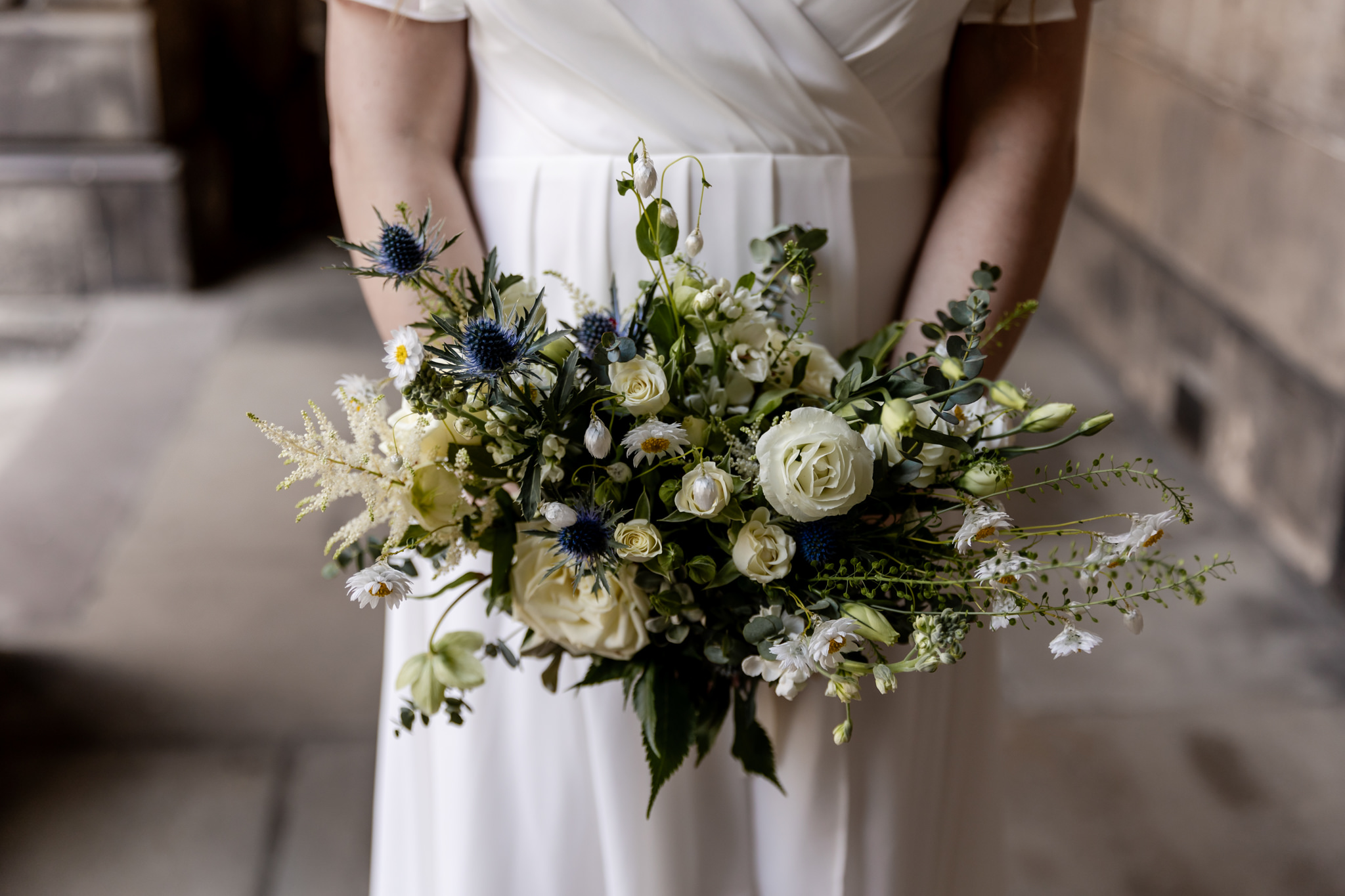bridal bouquet held by a bride