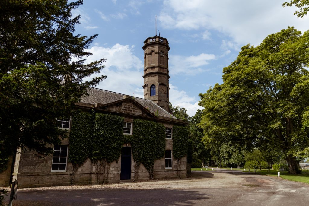 view of the stables at Errol Park, a luxury wedding venue in Perthshire Scotland