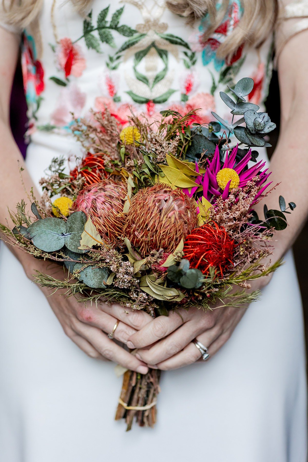 bridal bouquet of dried flowers from Belles Boutique AU