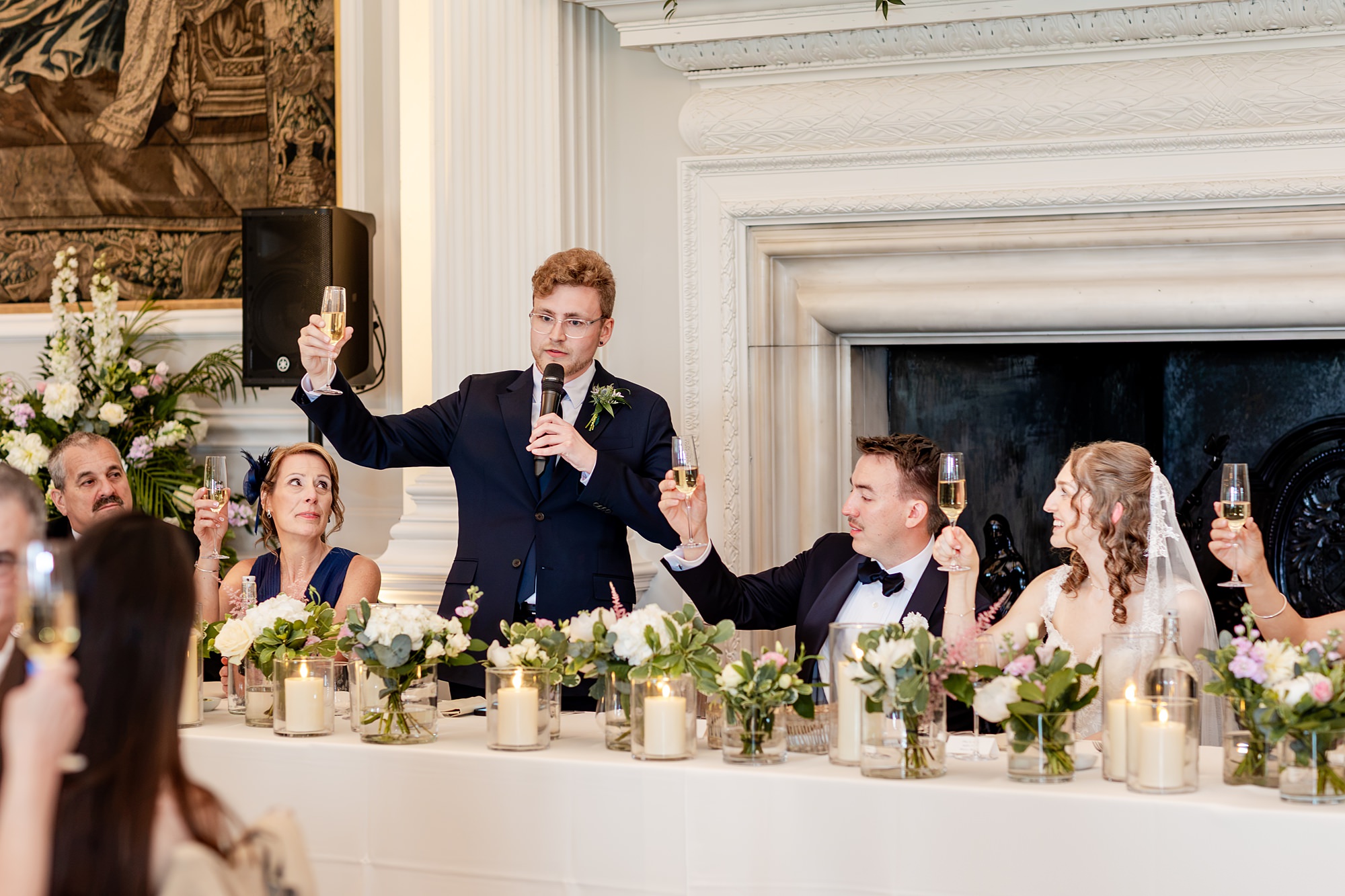 best man making a speech at Hopetoun House wedding