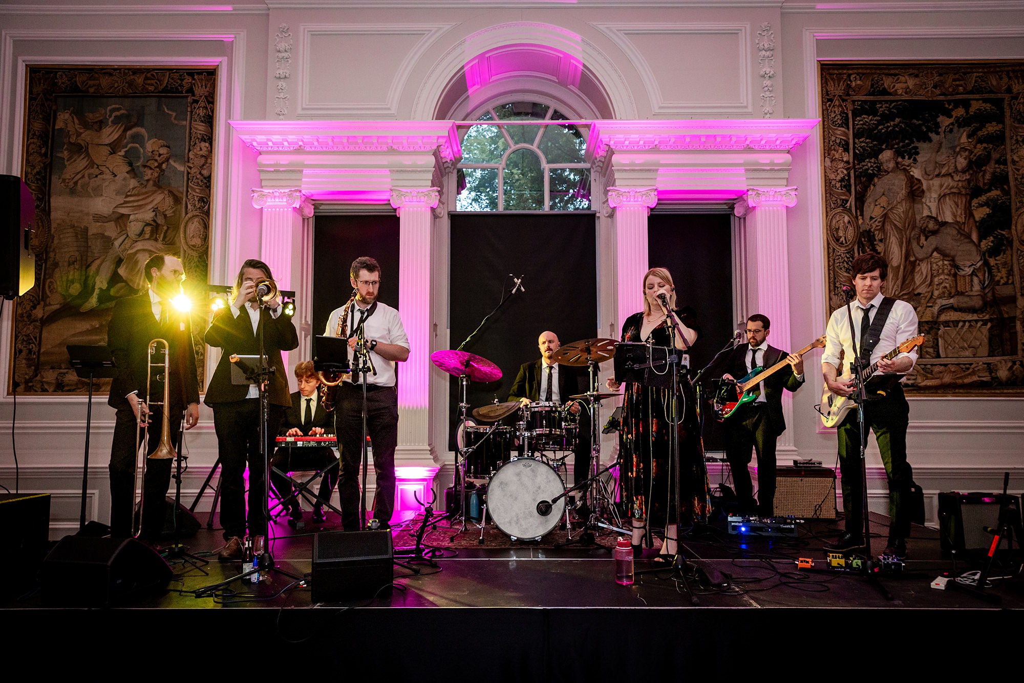 The Woo Hoo Band performing at Hopetoun House wedding